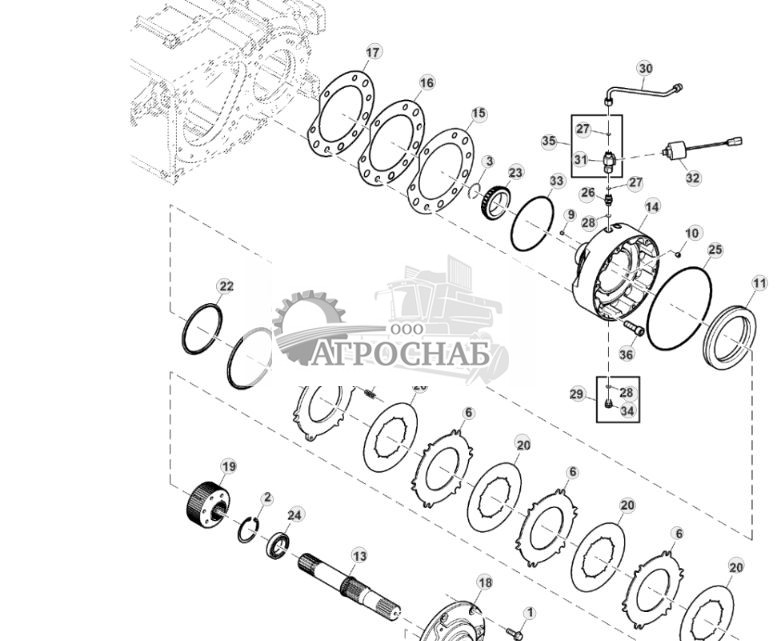 Тормоз трансмиссии, ProDrive™, левая сторона - ST822708 236.jpg